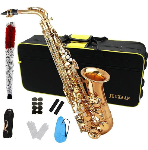 Juuxaan Saxofón Alto Eb Principiante Saxofón Incluye Maleta