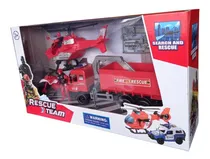 Comprar Camion Bombero Helicoptero Motocross 2 Bomberos Herramientas