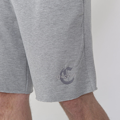 Bermuda Algodón Rústico Hombre Cara Cruz Jeans Con Bordado