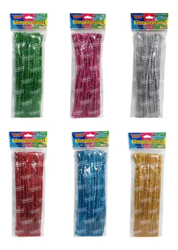 12 Packs: 100 ct. (1,200 total) Black Glitter Chenille Pipe Cleaners by  Creatology™