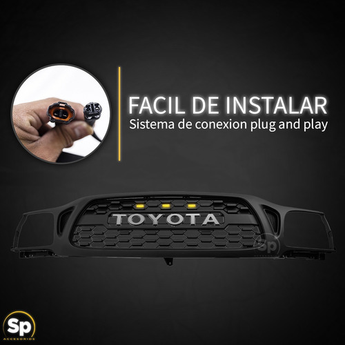 Imagen 4 de 7 de Parrilla Toyota Tacoma 2001 -2004 Negro Led Pro Trd Letras