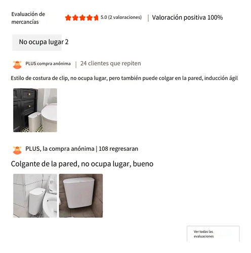 Cubo De Basura Automático Con Sensor Para Baño, 12l .