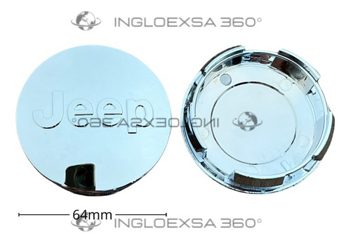 Tapas Centrales De Rines Compatible Jeep - Juego X 4 Unids.