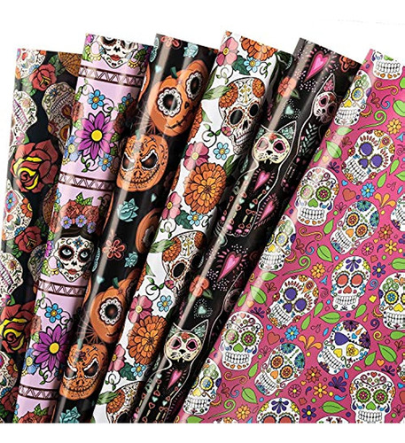 Hoja De Papel De Regalo Wrapaholic - Diseño De Calavera, Per