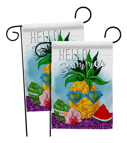 Ornament Collection Hello Garden Flag Paquete De 2 Piezas De