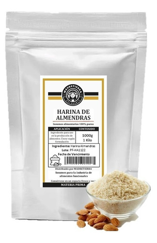 Harina De Almendras 100% Natural (1000g) - Kg a $73
