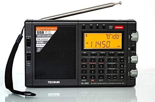 Radio De Onda Corta Tecsun Pl990 Microsd, 3.5mm Audio -negro
