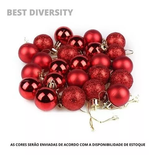 Árvore de Natal 60 CM Pequena Decorada Luxo Vermelho Mesa - Divertiti -  Árvore de Mesa - Magazine Luiza