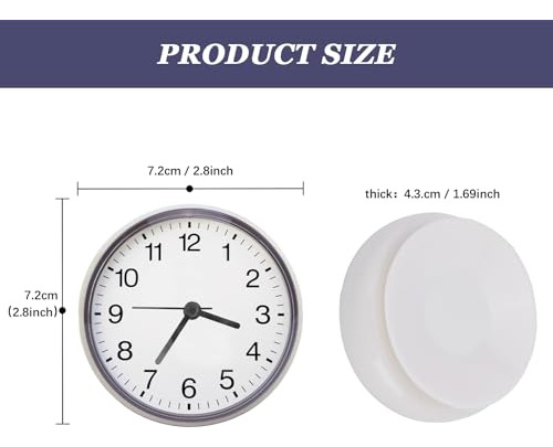 Reloj De Ducha Para El Baño Resistente Al Agua Con Ventosa G