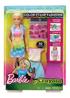 Barbie Diseños De Colores Crayola Mattel