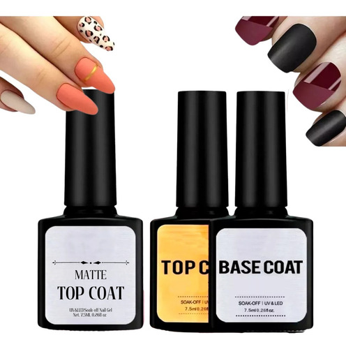  Esmalte de uñas finish Veraly Gel de 7.5mL - Pack de 3 unidades color top coat