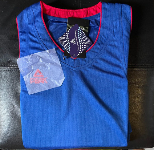 Imagen 3 de 3 de Uniforme Basquetbol Peak Azul-rojo Talla S