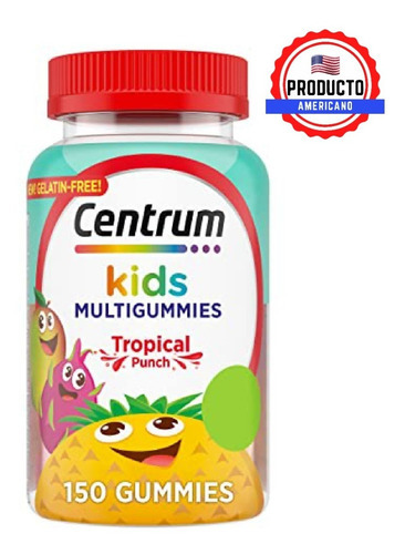 Multivitaminico Niños Centrum Kids Multi X 150 Gomitas Sabor Frutas