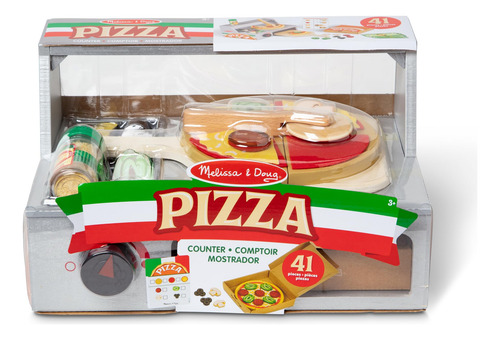 Set Pizza Counter Play Melissa & Doug Top & Bake, 41 Unidade