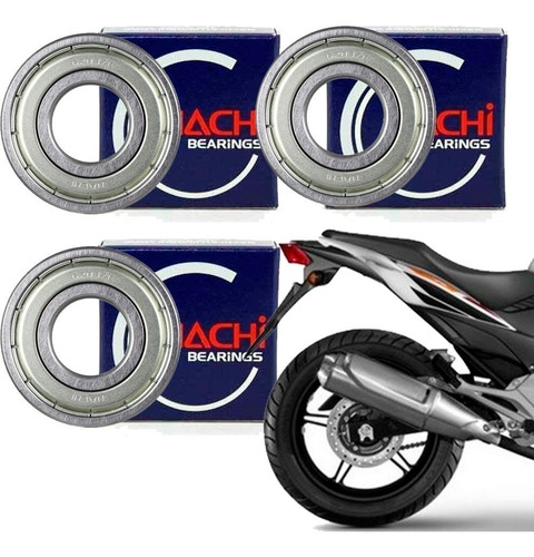 Rolamentos Roda Traseira Nachi Cb300 Cb 300 6203 6204 6303