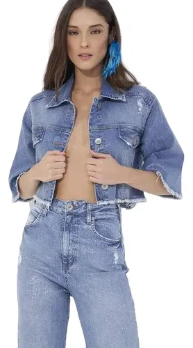 Jaqueta Jeans Feminina Colcci 02067 Parcelamento sem juros