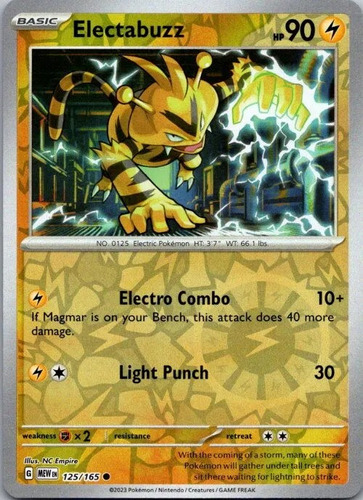 Electabuzz Reverse Holo 151  Pokémon Tcg+10 Cartas