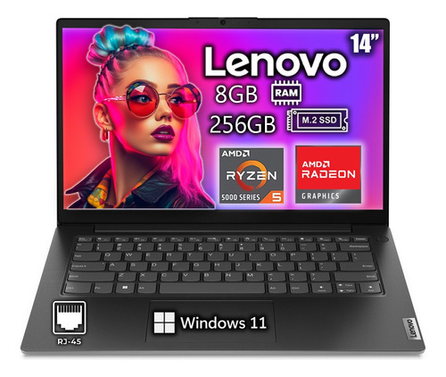 Laptop Lenovo V14 G4 Amd Ryzen 5 5500u 256gb 8gb Ram W11