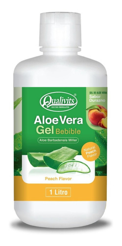 Aloe Vera Gel Bebible Durazno Qualivits  1 Litro