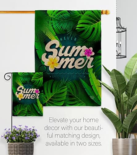 Colección De Adornos De Verano, Palmera, Arpillera, Bandera