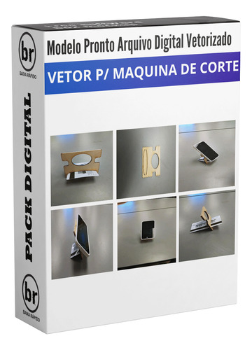 Pacote Vetores Suporte Geral Celuar Cartão Laser Router Cnc