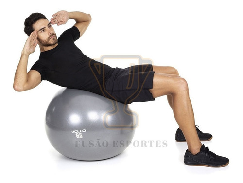 Imagem 3 de 5 de Bola Suíça De Ginástica Fisioterapia Yoga 65cm Vollo Bomba