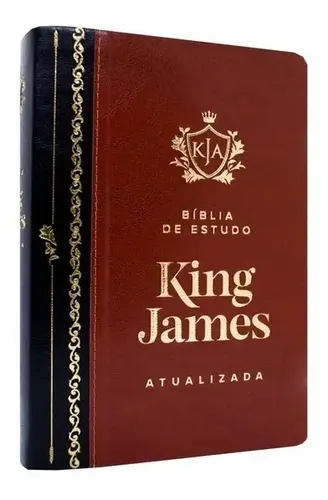 Bíblia King James Atualizada de Estudo BORDÔ PAL AZUL E VERM, de ...
