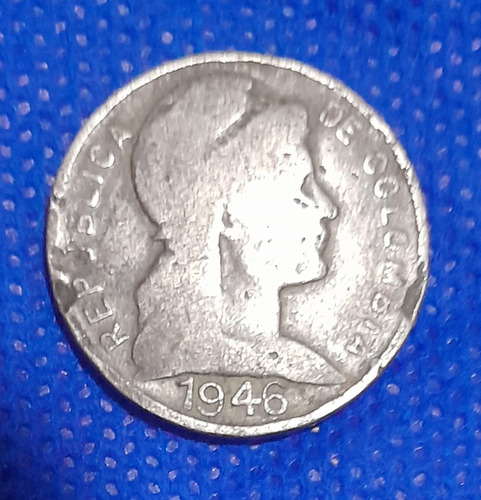 Moneda De 5  Centavos En Cuproniquel Del Año 1946, 6 Raro