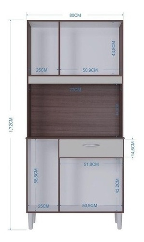 Imagen 2 de 6 de Armario Mueble De Cocina Kit Multiuso Aparador