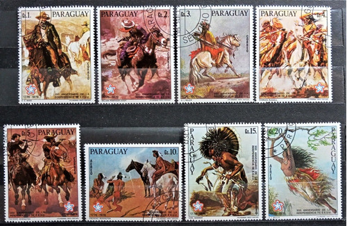 Paraguay Arte, Serie Sc 1694-1695 Pinturas 1976 Usada L17031