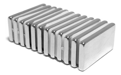 Imã De Neodímio / Super Forte / 20mm X 10mm X 2mm 10 Peças