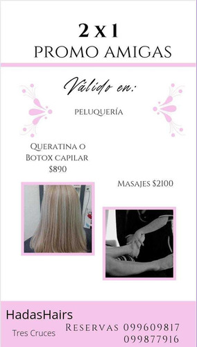 Imagen 3 de 5 de Peluquería Y Estética (agenda Al Wp) Promo Amigas 2x1
