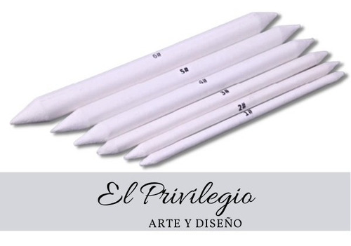 Difuminador Para Lápiz Grafito Set X 6 | Dibujo Carboncillo