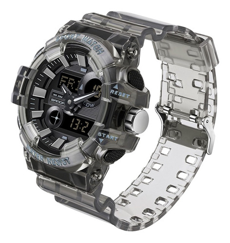 Reloj Sanda 3100, Luminoso, Impermeable, Led De 3 Atm