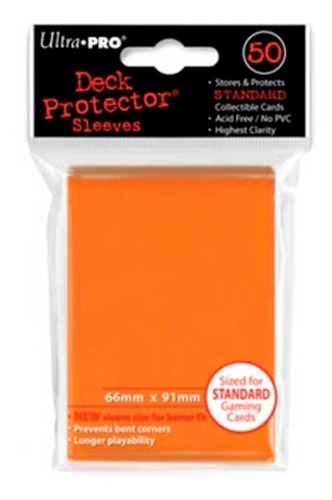 Protectores Ultra Pro Standard 50 Unidades - Naranja