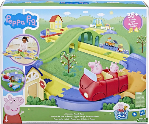 Peppa Pig En La Ciudad Pista Ajustable Con Sonido Hasbro