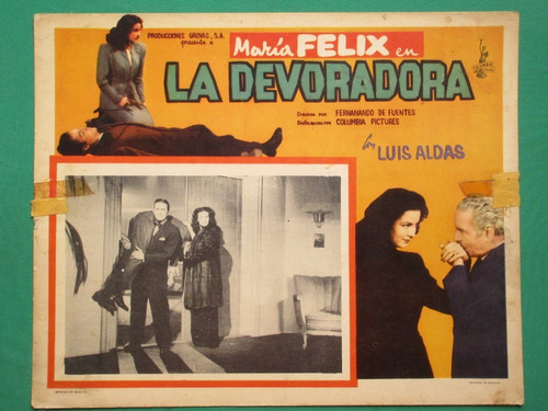 Maria Felix La Devoradora Original Cartel De Cine 1