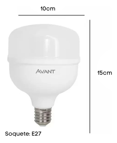 Lâmpada Led Bulbo 50w Avant Branca 6500k Alta Potência