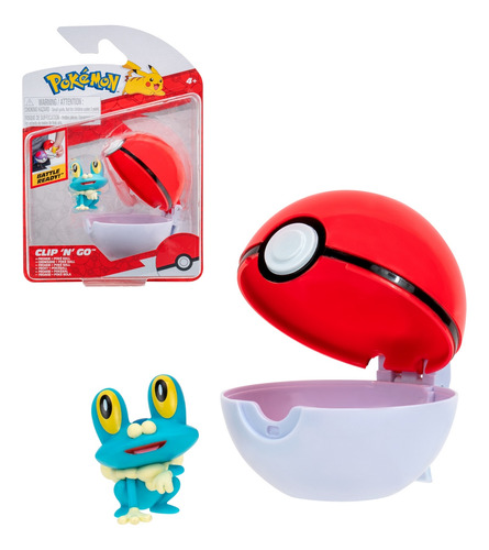 Pokebola Con Figura Pokemon - Froakie & Pokeball