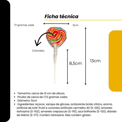 Kit 40 Pirulitos Psicodélicos Redondos 17g (5cm Diâmetro)