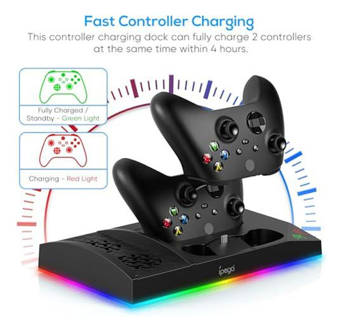 Estación De Carga Con Ventilador De Refrigeración Rgb Mejora