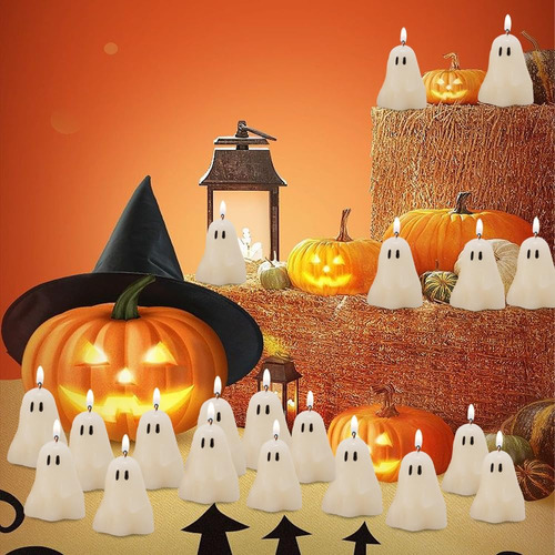 Juego De 20 Velas Fantasmas, Velas De Decoración De Hallowee