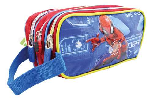 Lapicera Escolar Marvel Spiderman Para Niños Color Azul