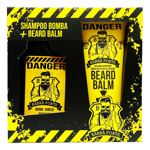 Barba Forte Danger Mini Combo Shampoo 90ml + Beard Balm 60g