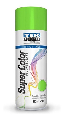 Pintura Aerosol Spray 350ml Fluorescente Verde Tekbond