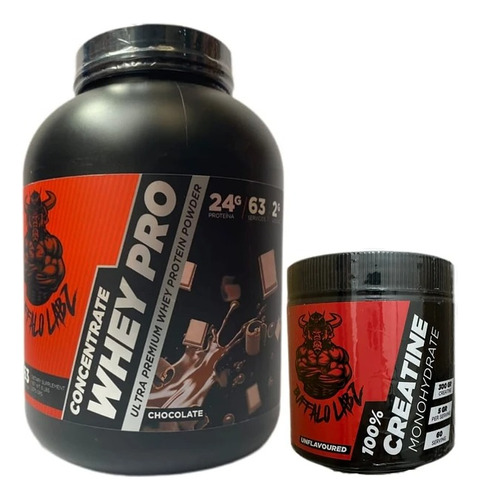 Whey Pro Buffalo Labz 5 Lb + Creatine 100% Monohydrate 300gr