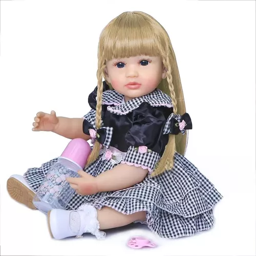 Boneca Bebe Reborn Barata Menina Presente Silicone Mundo Brinquedos  Realista Real - Escorrega o Preço