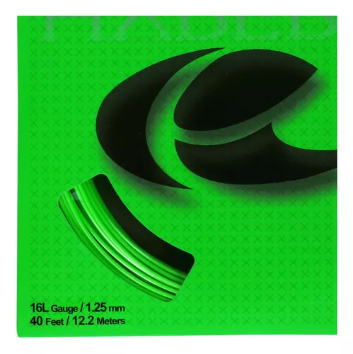 Corda Solinco Hyper G, 16 L 1,25 mm, color verde, juego individual