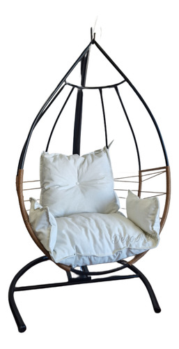 Sillón Hamaca Gota Colgante Con Soporte Pie + Almohadon