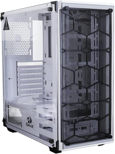 Imagem 4 de 7 de Gabinete Gamer Redragon Wheeljack Branco Sem Fan Gc-606wh